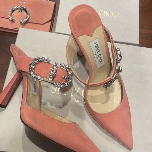 Jimmy Choo Swarovski Crystal Embellished Clutch and Matching Shoes - Picture 2 of 2